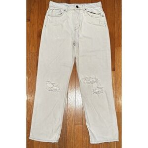 BDG Urban Outfitters Jeans Authentic Straight -Distressed -Ecru -EUC -Size 31X32
